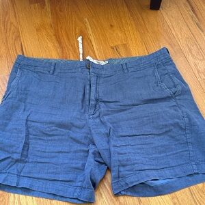 Faherty Blue Denim Shorts